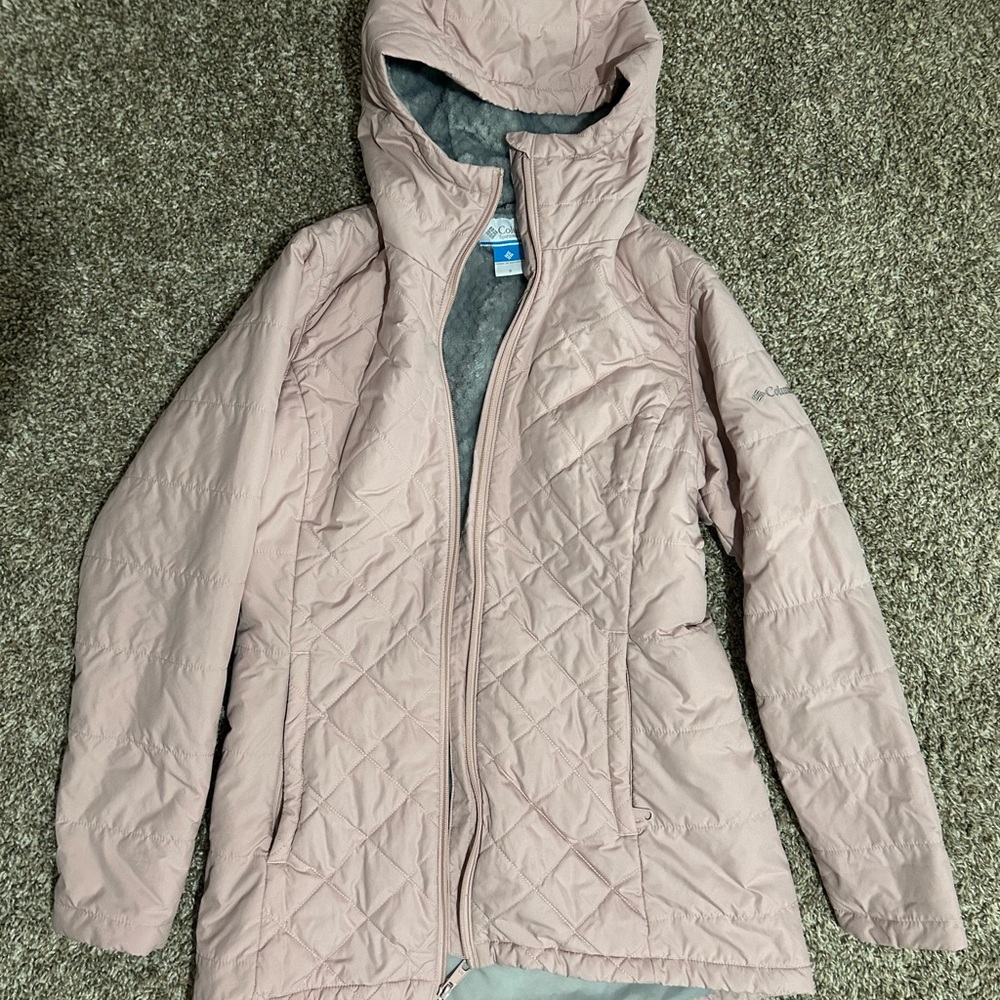 Columbia Blush Quilted Jacket with Gray Lining